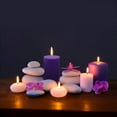 thumbnail image 3 of NestE 4 Packs 2x3 Inch Unscented Purple Pillar Candles, Small Dripless 24 Hours Solid Colored Column Cylinder Candles for Home Dinner Table Relaxation Spa Decoration, 3 of 14