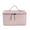 PU pink, variant on Ladies Saffiano Split Leather Travel Toiletry Case Bag Portable Hanging Makeup Organizer Box Dopp Kit Cosmetic Bag For Women