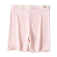 thumbnail image 2 of Cowsor Big Kids Girls Summer Solid Safety Pants Ice Silk Thin Lightweight Anti Chafing Base Layer Shorts For 2-13 Years Old, 2 of 6