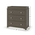 thumbnail image 4 of Child Craft Harmony 38" Interlocking 3-Drawer Dresser with Changing Table Topper, Anti-Tip Kit, Dapper Gray, 4 of 7