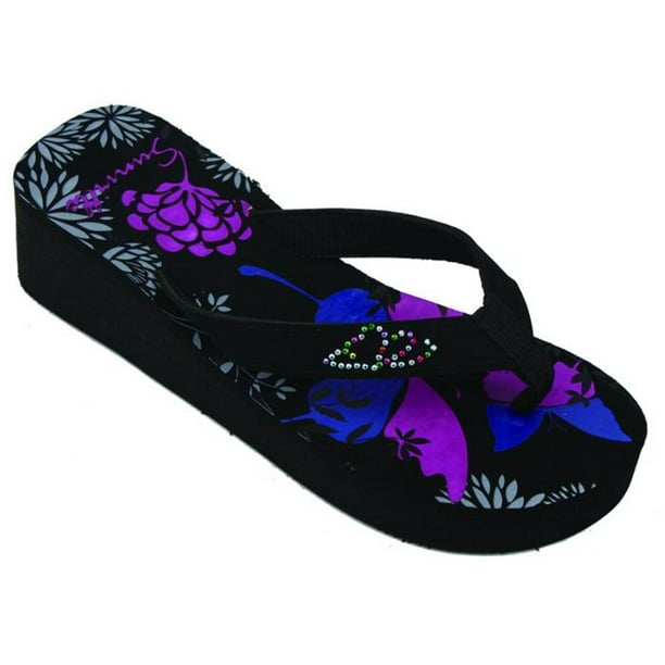 Star Bay StarBay Women's Comfort Low Wedge PU upper Black Heel EVA