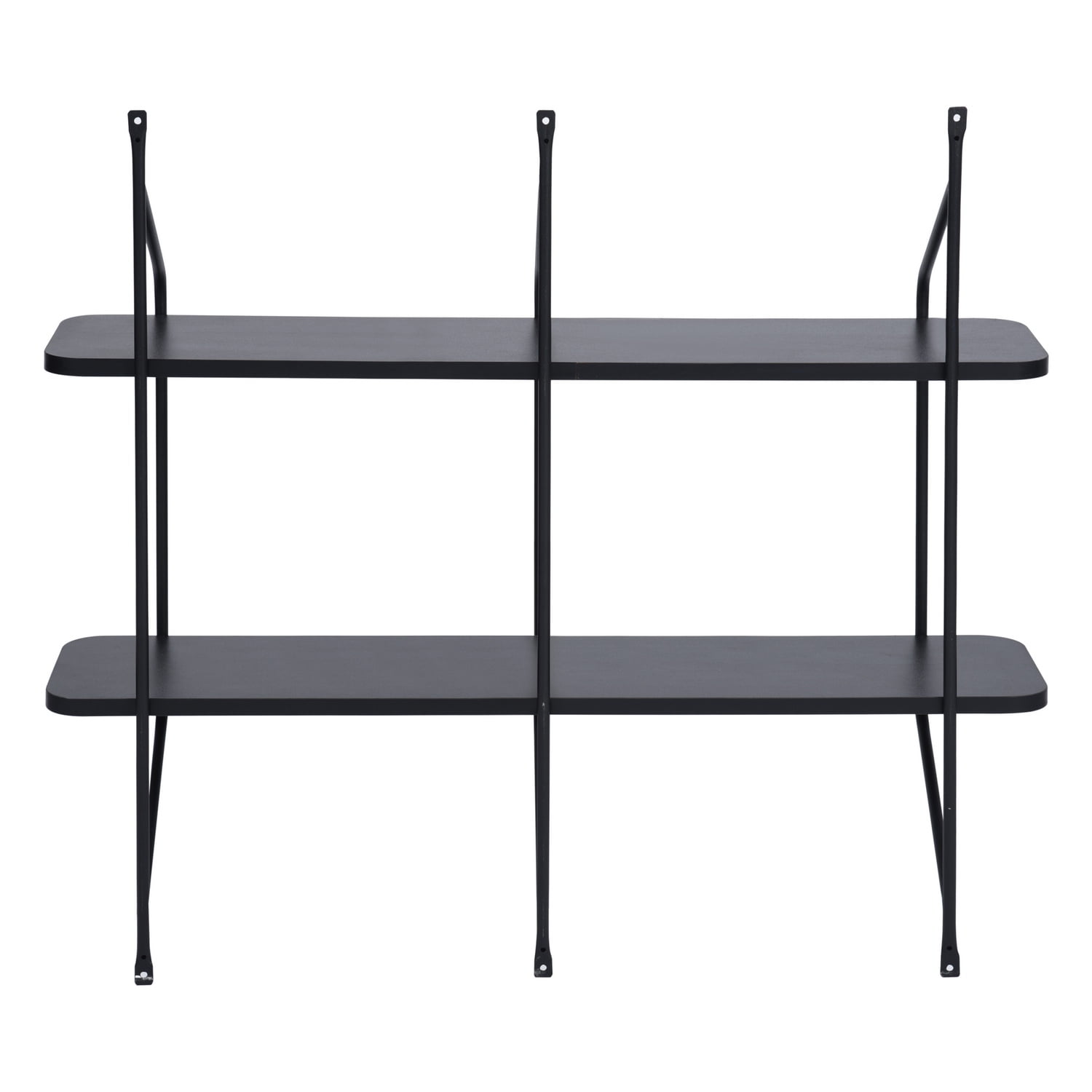Kepooman 2-tier Shelving Unit Garage Storage Utility Rack Heavy Duty Shelves Organization, Multipurpose Shelf Warehouse Basement Kitchen Living Room pantry, 25.6"L x 8.26"W x 29.3"H, Black
