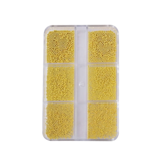 Beads For Nails Metal Mini Caviar Nail Beads Part Decorations 6 Grids/Box