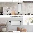 thumbnail image 5 of Soporte de papel higiénico adhesivo de acero inoxidable, montaje en pared, rollo de cocina, toallero, dispensador de servilletas, soporte absorbente, colgador de pañuelos, 5 of 5