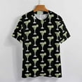 thumbnail image 3 of Martini Lime Pattern Women's Short Sleeve Tops Casual Blouses T Shirt, 3 of 6