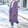 thumbnail image 5 of BLVB Girls Zip up Hoodies Oversized Long Tunic Sweatshirts Casual Long Sleeve Fall Trendy Hoodie Jacket Coat(Purple,10-11Years), 5 of 7