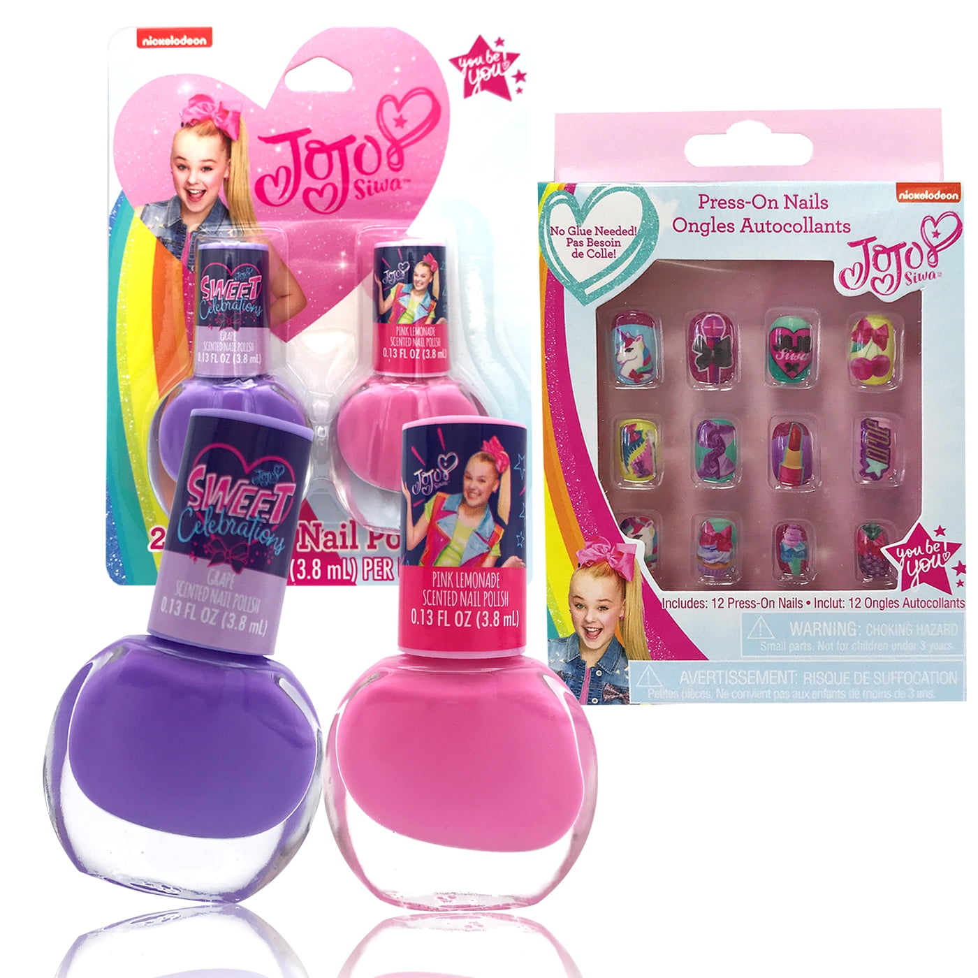 Jojo Siwa Star Deluxe Kids' Nail Art Set - Pre Glue Adhesive Press on