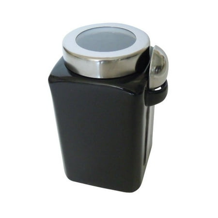 Mainstays Black Ceramic Canister Large