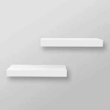 Set of 2 16" Wood Ledge Wall Shelf