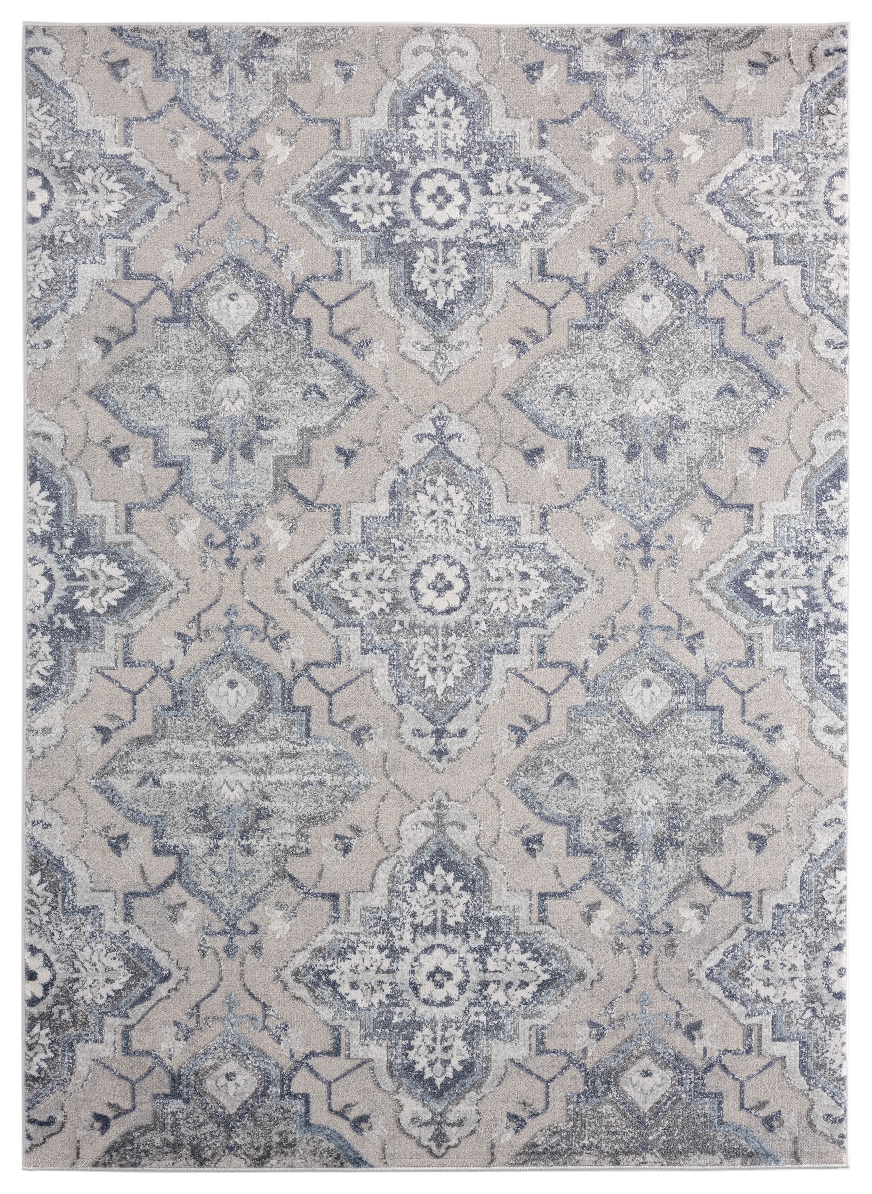 United Weavers Rasbora Dorsey Contemporary Geometric Runner Rug, Blue, 2'7" x 7'2"