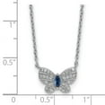 thumbnail image 2 of 8.9mm Ss Rhodium Plated Cubic Zirconia and Glass Butterfly Angel Wings With 2in Extension Necklace 16 Inch Pendant Neckl, 2 of 2