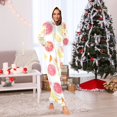 thumbnail image 7 of FORMRS Onesies Pajama for Adults Unisex Hoodie Winter Jumpsuit One Piece Sleepwear, Sizes S-2XL, White Grapefruit Slices, 7 of 7