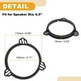 thumbnail image 5 of Car Speaker Spacer Ring Tweeter Speaker Spacer Adator for 6.5inch ABS 2pcs Universal, 5 of 7