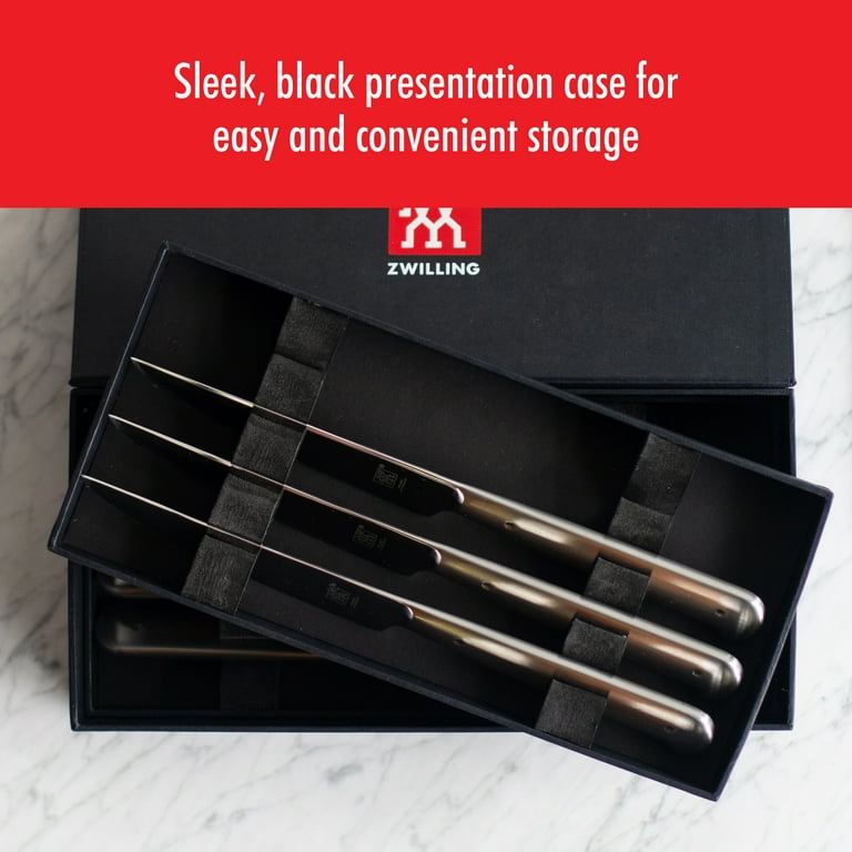 ZWILLING Steak Sets 8-pc, stainless steel Porterhouse Steak Knife Set in  Black Presentation Box ZWILLING