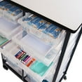 thumbnail image 3 of Luxor Mobile Bin Storage Unit - Double Row with 16 Small Clear Bins, 3 of 4