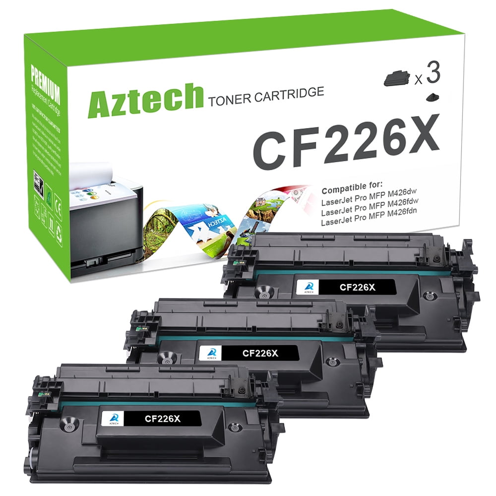 reaccionar Cusco Investigación A AZTECH 3-Pack Compatible Toner Cartridge Replacement for HP 26X CF226X  Laserjet Pro M402d M402dn M402dw Mfp M426fdw M426fdn M426dw Laser Printer  Ink (Black) - Walmart.com