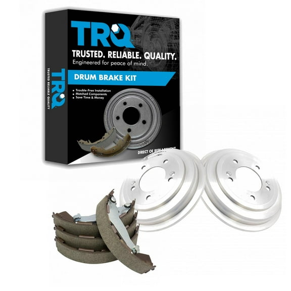 TRQ Rear Brake Shoe & Drum Kit Fits Select Hyundai Elantra Venue