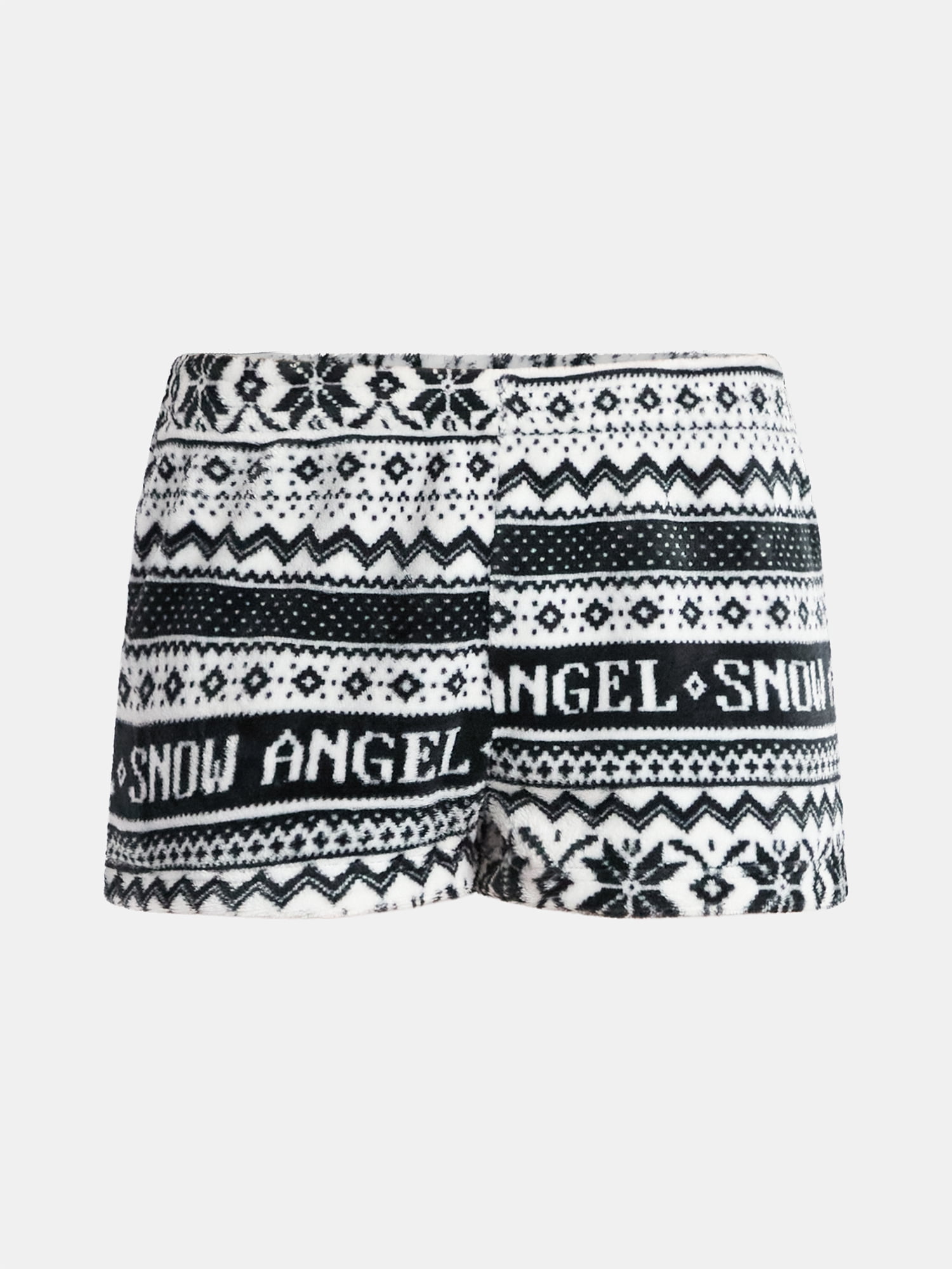 No Boundaries Pull-On Printed Plush Shorts, 2'' Inseam, Women's