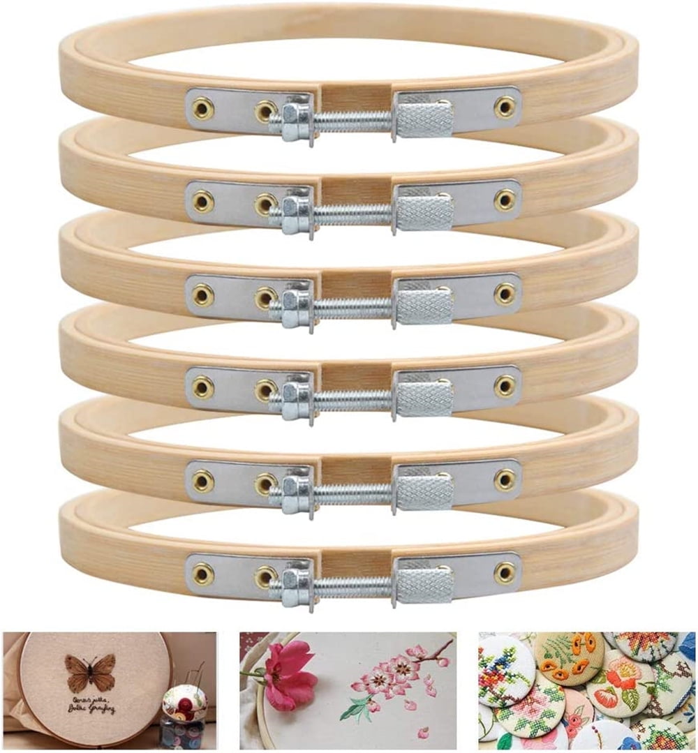 12Pcs Bamboo Hand Embroidery Hoops with Frames for Cross Stitch