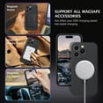 thumbnail image 2 of iPhone 14 Pro Max Case, iPhone 14 Pro Max Liquid Silicone Case with Invisible Magnetic Kickstand Compatible with MagSafe, with Microfiber Lining Silicone Case for iPhone 14 Pro Max, Black, 2 of 9
