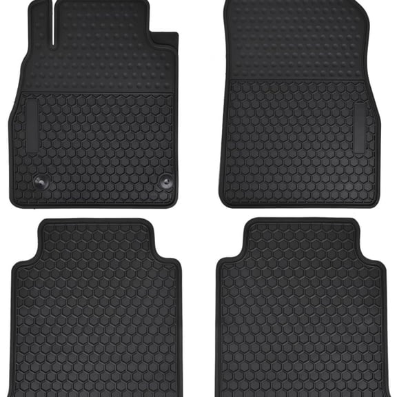 Car Floor Mats Custom Fit for Nissan Kicks 2018 2019 2020 2021 2022 2023 2024 Odorless Washable Heavy Duty Rubber (All Weather) Floor Liners Front and Rear Row Set Black