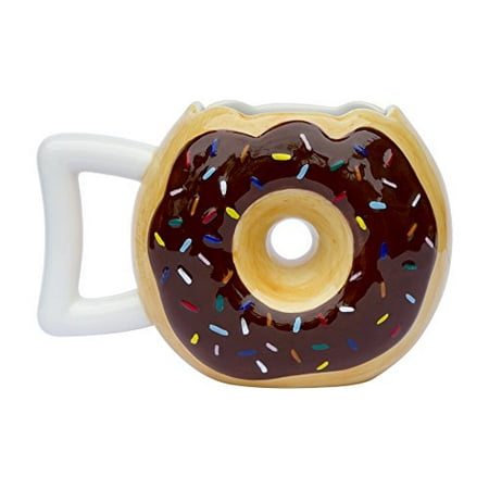 Cute & Fun Donut Coffee Mug by Comfify - Iconic Donut w/ Sprinkles Design, Colorful and Unique - "Mmmmm... Donuts" Funny Quote Novelty Mug - Microwave/Dishwasher Safe, Resists Chipping - 14 oz