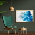 thumbnail image 2 of Abstract Wall Art with Frame, Abstract Illustration Clouds Skyline Smoke Mixed Liquid Flow Movement Art Print, Printed Fabric Poster for Bathroom Living Room, 35" x 23", Blue White, by Ambesonne, 2 of 2
