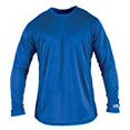 thumbnail image 2 of Men's Long Sleeve Baselayer Shirt Royal XX-Large, 2 of 3