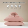 thumbnail image 5 of Sleep Zone Nanotex Super Soft Cooling Kids Bed Sheets Set Twin XL 3 Piece - Easy Care Fitted Flat Sheet & Pillowcase Sets - Wrinkle Free, Fade Resistant, Deep Pocket 16" (Pink, Twin XL), 5 of 6