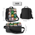 thumbnail image 2 of Insulated Lunch Bag with Pixel Block Theme for Adults, Thermal Meal Prep Tote with Adjustable Shoulder Strap and Utensil Slots, 2 of 6
