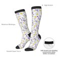 thumbnail image 4 of Fotbe Daisies Flowers Calcetas Divertidas Estampadas para Hombre y Mujer, Calcetas de Algodón hasta la Rodilla para Caminar, Correr, Enfermería y Embarazo, 4 of 6