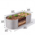 thumbnail image 2 of Galvanized Raised Garden Beds Outdoor 1 Pack 8×4×2ft UNTIMATY Metal Raised Garden Bed for Gardening Gifts, Galvanized Steel Planter Box for Vegetables, Silver, 2 of 7