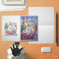 thumbnail image 4 of Watercolor Hello Winter Persian Chill Christmas Welcome 5x7in Folded Greeting Card Cat Lover Kitten Owner Gifts Single Note Card with Envelope - 00016, 4 of 5