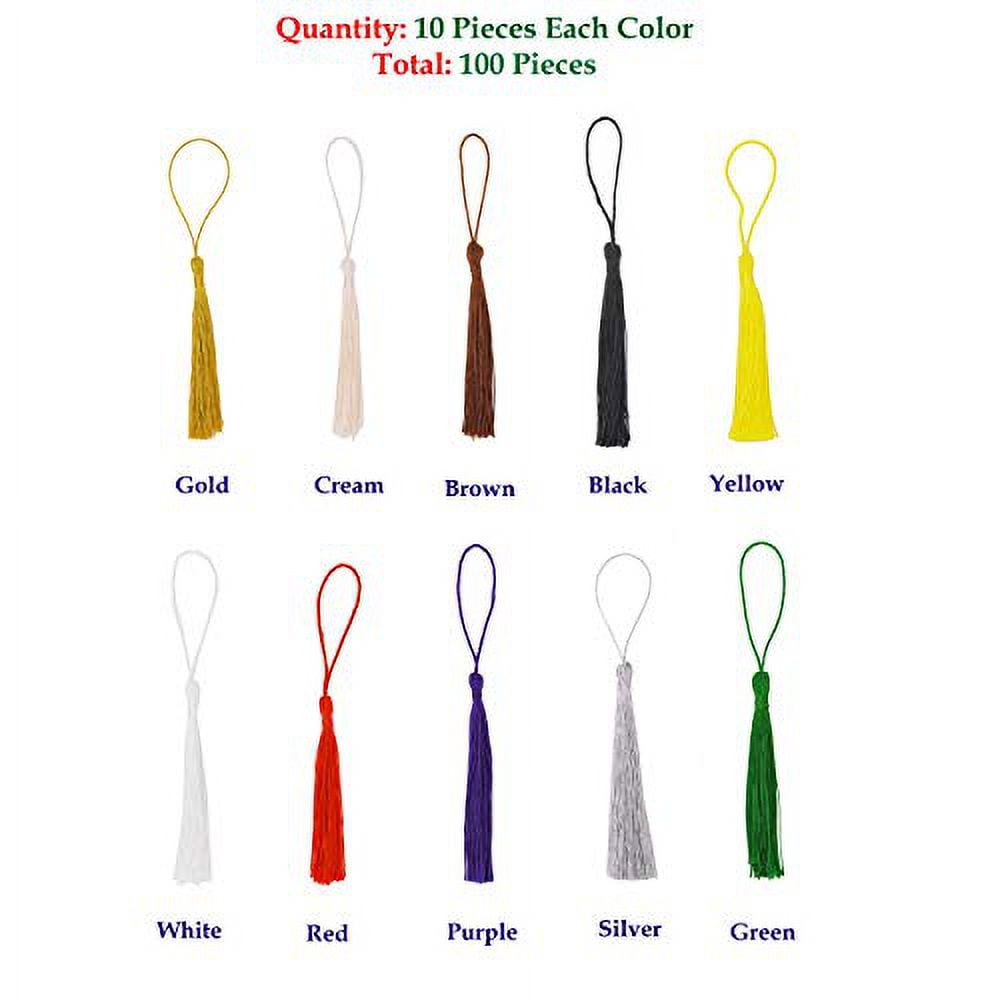 FZBNSRKO 50 Pcs Tassels for Earring Jewelry Making Bookmark Tassels for Crafts,Mult-Colour Tassels for Jewelry Making Crafts DIY Earring Bookmark