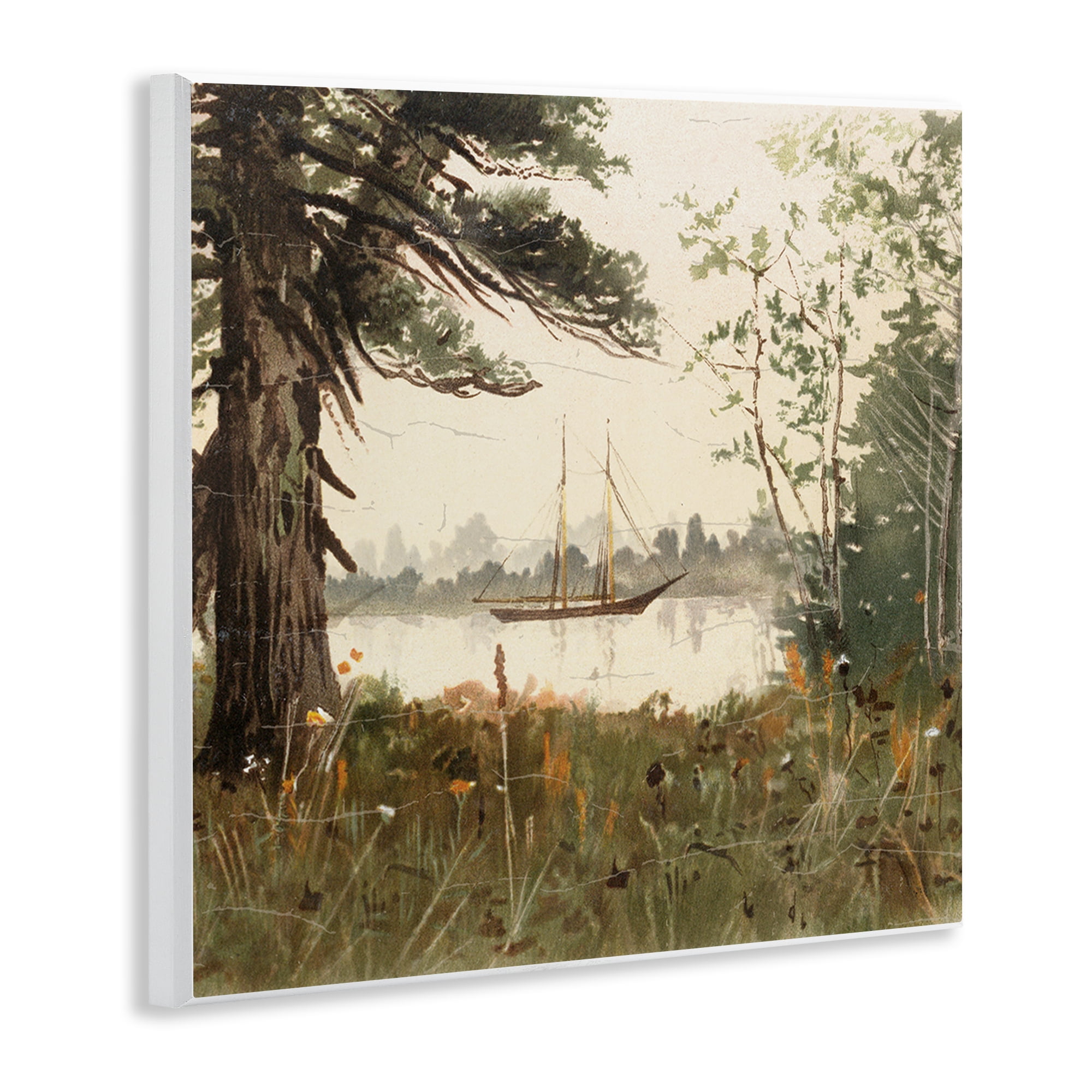 Stupell Industries Boating View Through Trees Wall Plaque Art, design by Lula Bijoux & co.