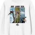 thumbnail image 7 of Jurassic Rebirth Air Land Sea Adult Black Crew Neck Long Sleeve Sweatshirt-3XL, 7 of 7