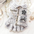 thumbnail image 2 of ZDM Dog Princess Dresses for Small Dogs Lolita Clothes Tweed Costume White Pet Girl Cute Coat Outfits Fall Costumes (XS,White), 2 of 7
