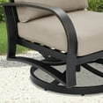 thumbnail image 6 of Ulax Furniture 3 Pieces Outdoor/Indoor Aluminum Patio Conversation Set with Sunbrella Cushioned, Swivel Club Chairs & Side Table, 6 of 10