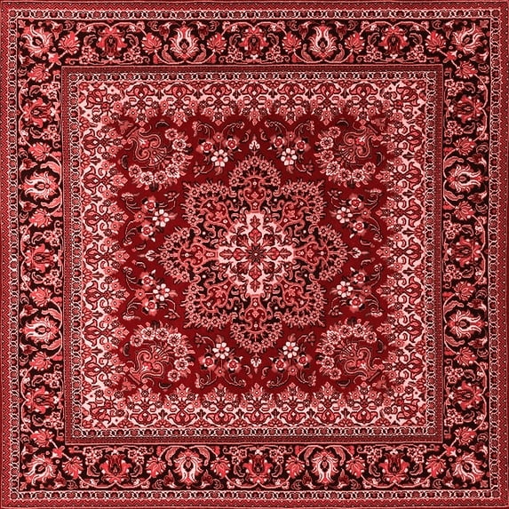 Ahgly Company Indoor Square Persian Red Traditional Area Rugs, 3' Square