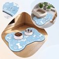thumbnail image 2 of Diatomite Stone Pet Feeding Mat for Dog & Cat, Absorbent Bone Shaped Non-Slip Dog Food Mat, 2 of 7