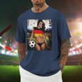 thumbnail image 2 of TSADFHJI T-Shirts pour Hommes Multipack Drapeau d'Allemagne Imprimé Manches Courtes Col Rond T-Shirt Floral Tendance Mode Chemise de Base m Marine, 2 of 6