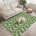 thumbnail image 2 of Area Rugs 4'x6'. Monstera Leaves Carpet Runner Indoor Outdoor Rugs Home Decor Aesthetic, Tropical Jungle Plants Green Non Slip Mats Washable Accent Rug for Living Room Bedroom, 2 of 8