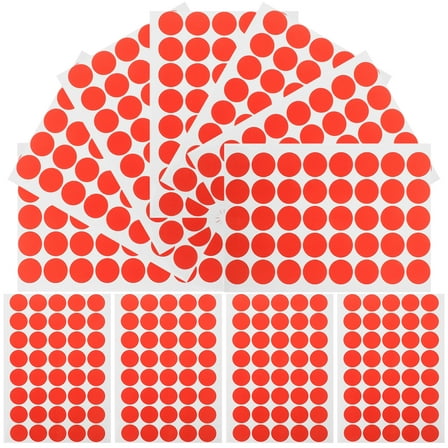 OUNONA  10 Sheets Removable Labels Easy Peel off Round Dot