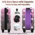 thumbnail image 4 of Luggage Set 3 Piece, Hardshell Expandable Suitcases with Spinner Wheels & TSA Lock, Lightweight Durable PC+ABS Vibrant Glossy Travel Luggage (20"/24"/28"), 4 of 9