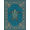 Teal Beige, Pattern 19, variant on ODIKA 8'x10' Washable Area Rug Seashell Scroll Frame Nautical Ocean Wave Border Turtle Motif Refined Structured for Dining Room, Large Office, Lounge, Non-Slip Chair-Friendly Mat