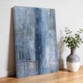 thumbnail image 3 of Canvas Wall Art Blue Abstract Canvas Art Print Vintage Graffiti Pictures Wall Decor for Living Room Bedroom Artwork Decorations Stretched Framed Ready to Hang 12"x16", 3 of 9