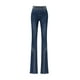 thumbnail image 3 of Jean de mezclilla informal para mujer, ropa de longitud completa, estiramiento acampanado para damas de oficina azul oscuro Yuyangstore Vaqueros, 3 of 8