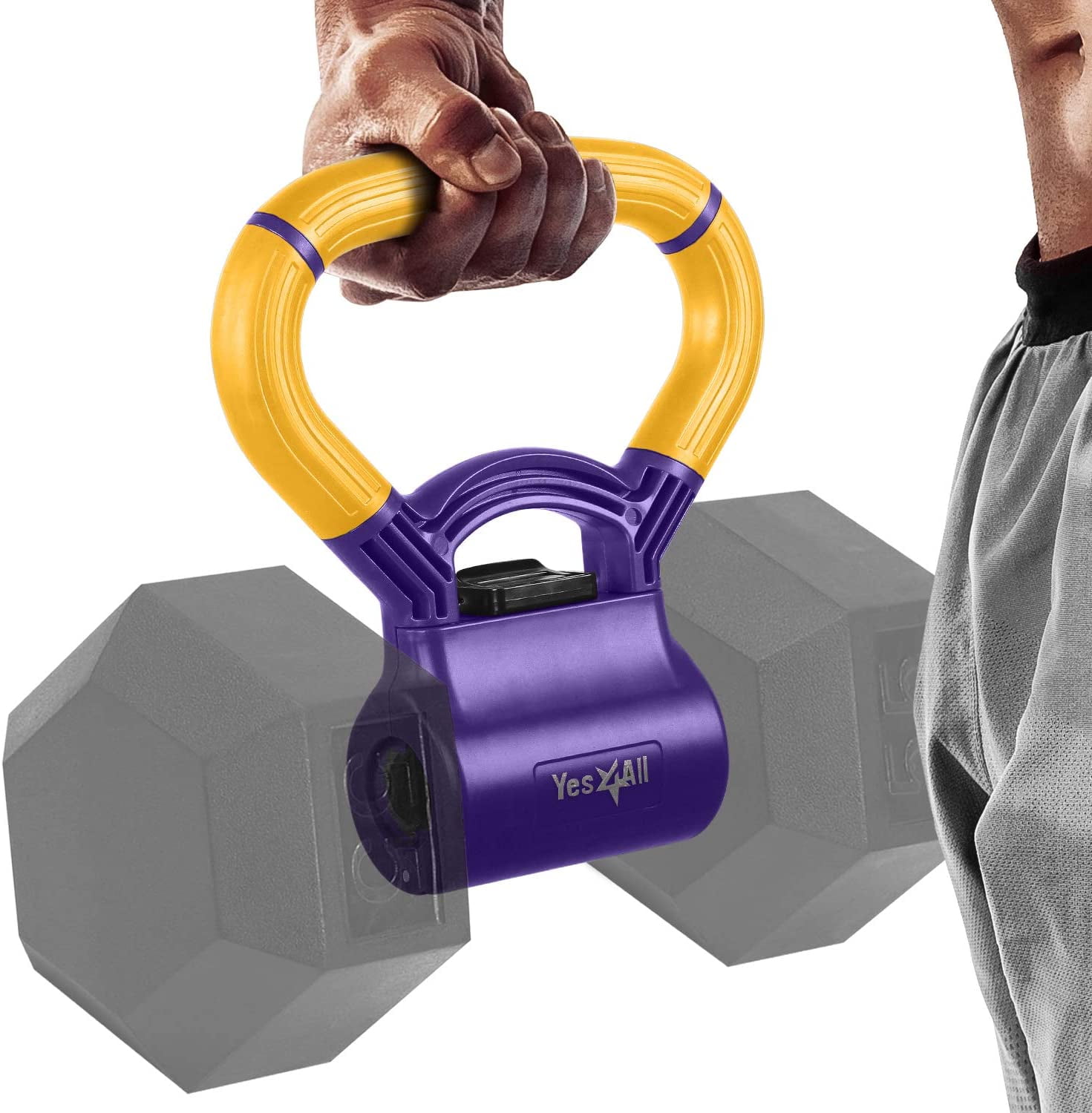 Details about   4KG Durable Kettlebell Weightlifting Dumbbell Grip Strength Workout Fitness Tool 