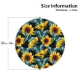 thumbnail image 2 of Disketp Blue Batterflies Sunflower Funny Coasters,4 Pcs Leather Coasters with Holder, Perfect Housewarming Hostess Gifts,Protect Furniture from Water Marks Scratch and Damage-Round Shape, 2 of 6