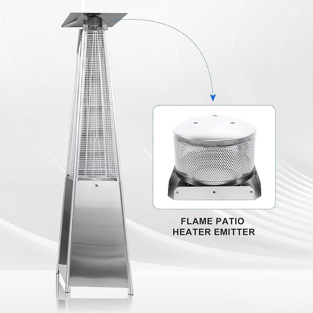 Grille De Combustion Pour Chauffage Terrasse Pyramide - Acier Inox 304, Diamètre 17,8 Cm, Hauteur 13,2 Cm - Pièce De Rechange Pour Chauffage Propane